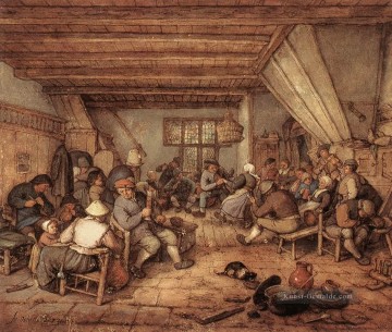  maler - Feasting Bauern in einer Taverne Holländischen Genremaler Adriaen van Ostade